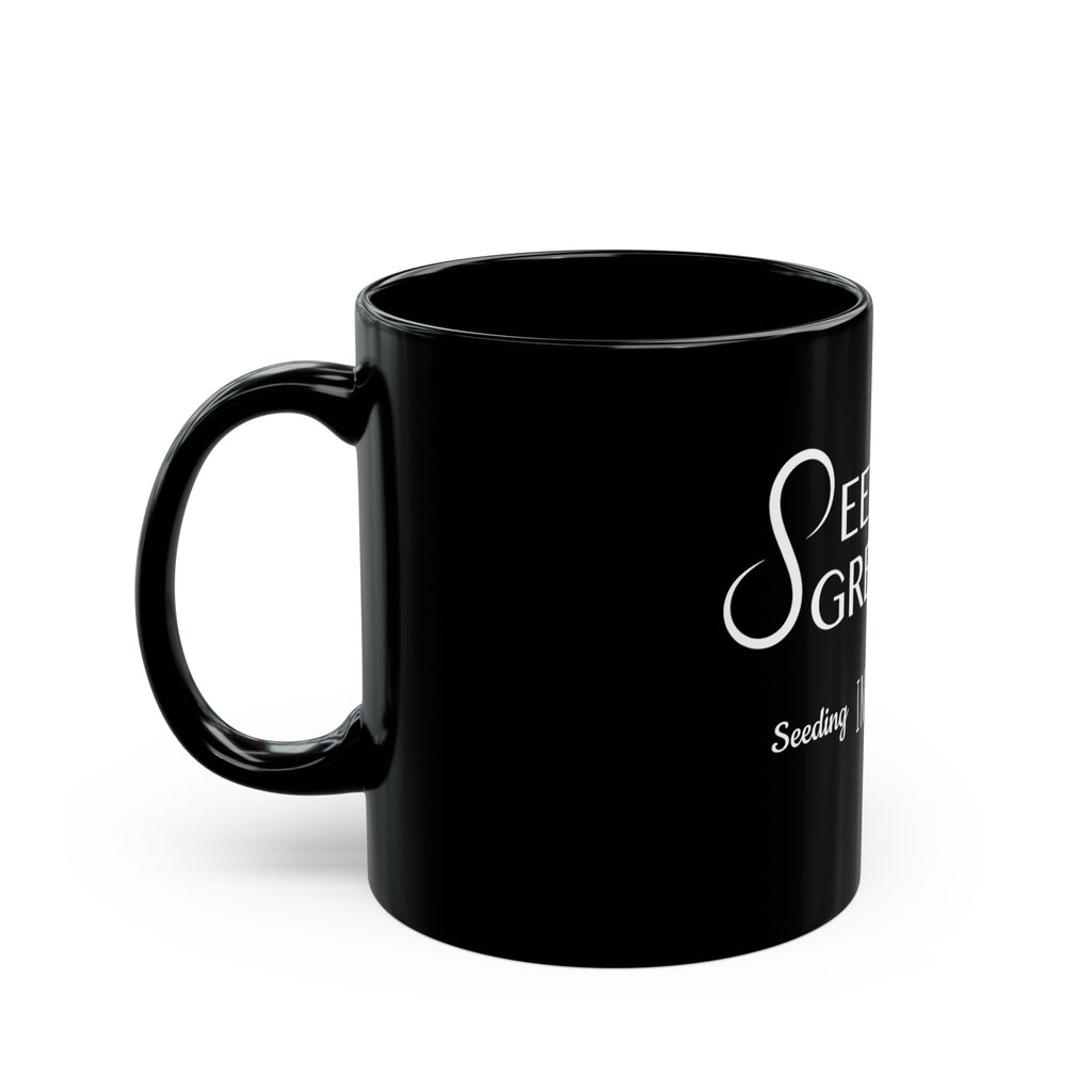 Seeding Greatness Black Mug