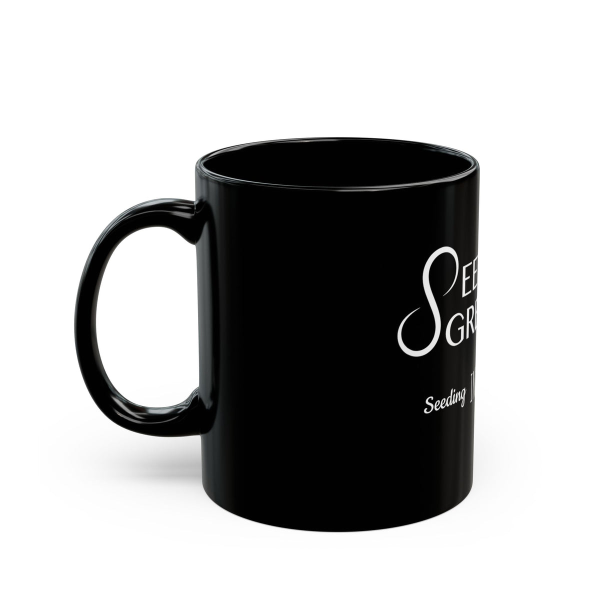 Seeding Greatness Black Mug